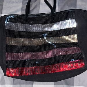 Victoria's Secret Black and Sequin Tote